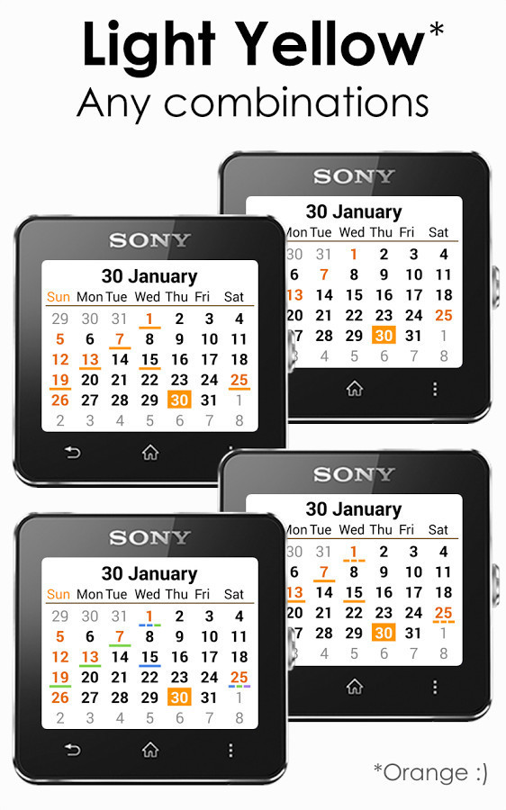 Calendar SmartWatch Free Download
